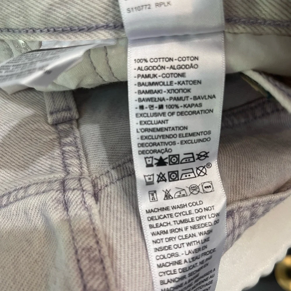 Levi’s Premium 501 90s Mid Rise Straight Jeans Purple Dyed 28x30 NWT - Picture 9 of 10